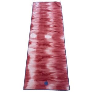 Manduka Yogitoes Hot Yoga Non-Slip Mat Towel Red Pink  White Tie Dye 24"x68"